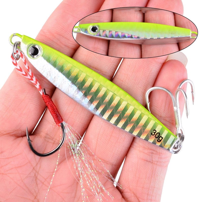 Aorace Jigging Lure Lead Fish Metal Jig Fishing Lure Paillette Knife Artificial Hard Bait Laser Body - Image 5